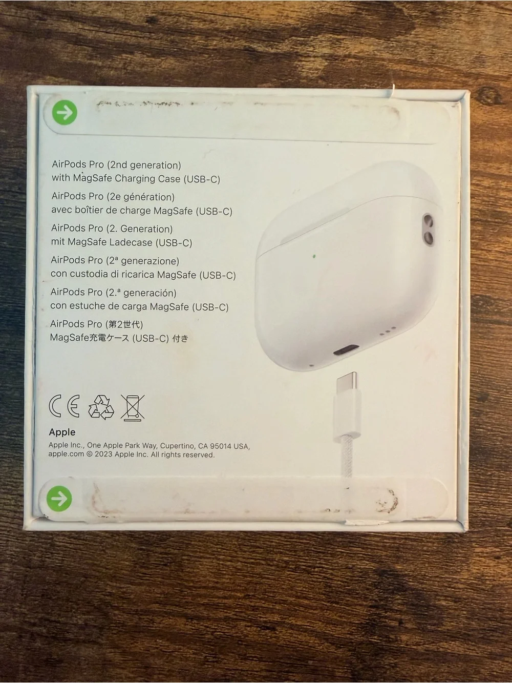 Apple AirPods Pro (2nd Generation) - White Charging Case Shown